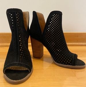 Lucky Brand Open Toe Block Heel Ankle Bootie